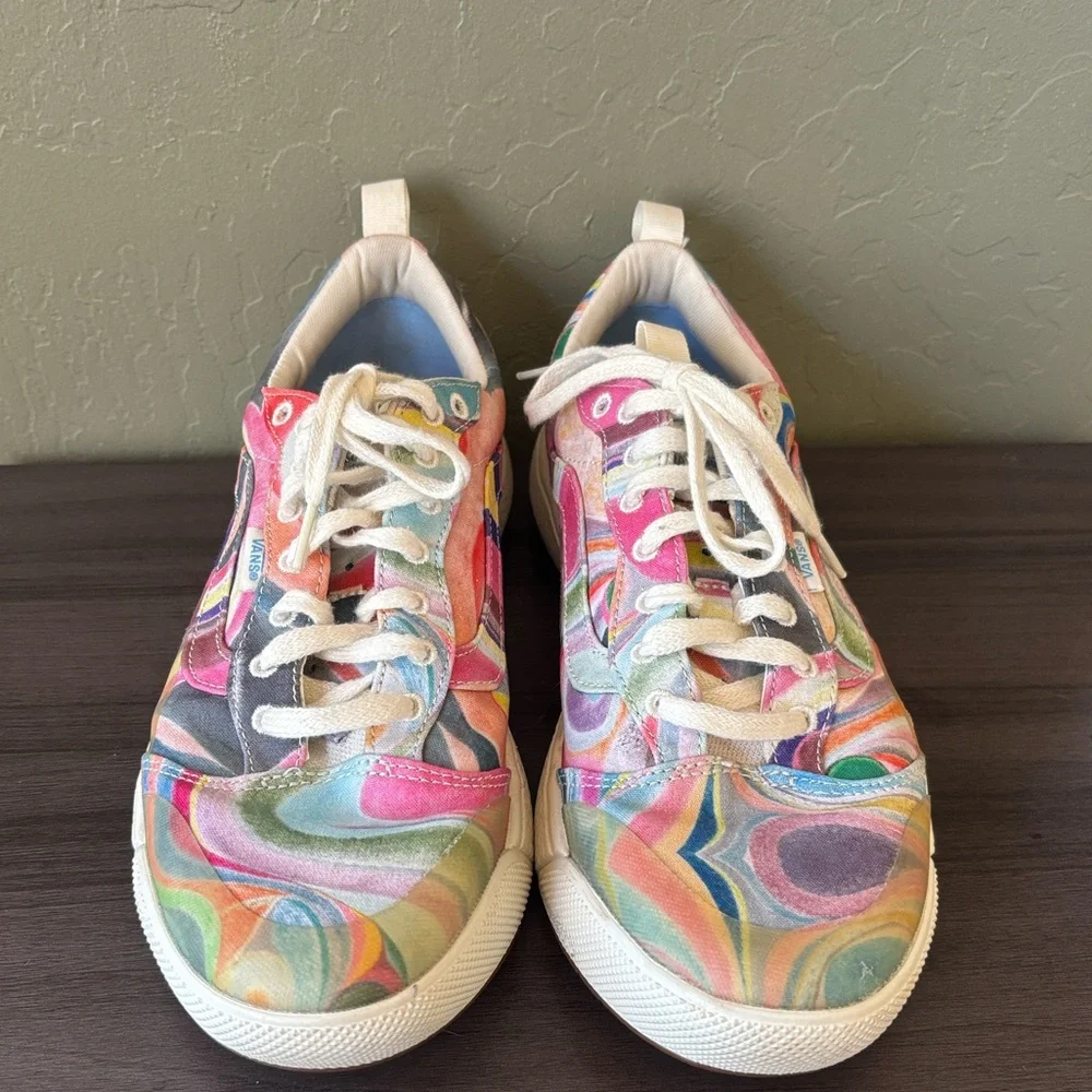 Vans UltraRange Exo SE x Chris Johanson Swirl Multi Lace Up Canvas‎ Sneaker 10.5